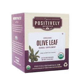 Organic Positively Botanicals Company, Olive Leaf Herbal Tea Bags, 20 Count