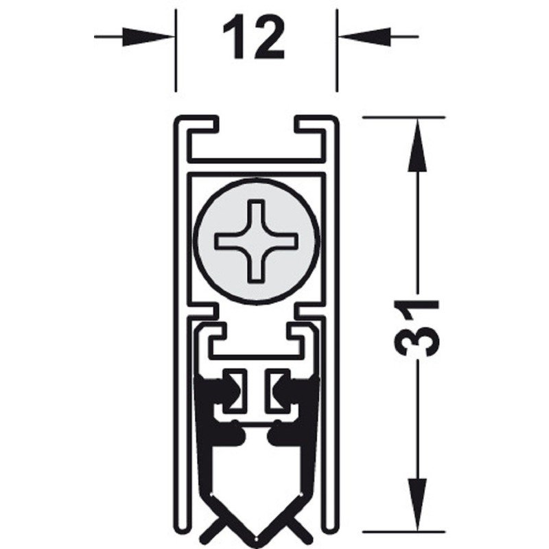DDS 12 T-Seal Aluminium / Silica Grey 730 mm Star
