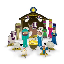 Roger la Borde AWAY IN A MANGER POP N SLOT NATIVITY SCENE