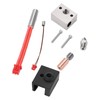 3D Printer Hot End Kit Bimetallic Heating Block Throat Tube