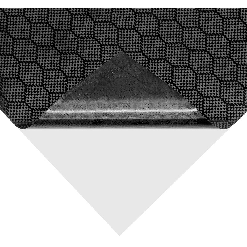 V2 - Envoltura hexagonal de vinilo negro carbono para coche