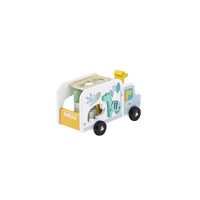 Vertbaudet Toy Truck with Box "Savannah", Wood, FSC Multicoloured, One