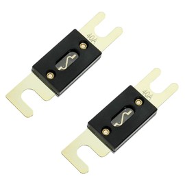 BOJACK 2PCS 40A ANL Fuse Holder and 2PCS 40Amp 32VDC ANL Fuses for Audio and Video Systems