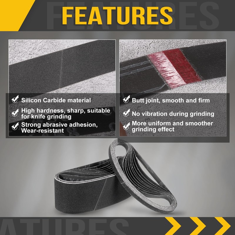 CoCud 1/2 x 12 Inch Sanding Belt, 24 Pcs 240