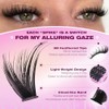 TNFVLONEINS Lash Clusters Wispy Eyelash Clusters Spiky Individual Lashes Clusters