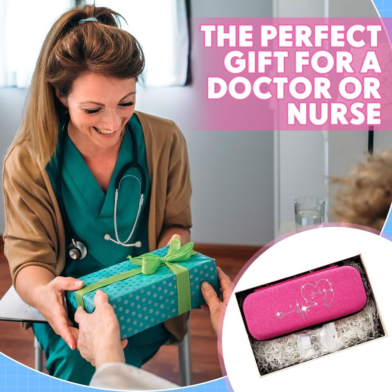 Dansydaisy Rhinestone Stethoscope Set Stethoscope Case and Rhinestone Stethoscope Charms