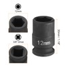 sourcing map 2pcs Deep Impact Socket 3/8" Square Drive by
