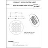 Artiwell 4-1/4” OD Snap-in Shower Drain Cover, Round Shower Drain
