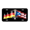 German Puerto Rico Unity Flags Auto Size License Plate Gifts