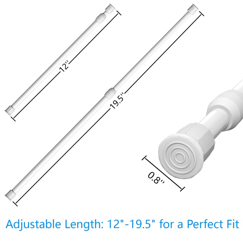 RV & Camper Adjustable Tension Rods 12"-19.5" - Essential Organizer
