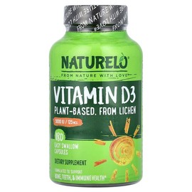 NATURELO Vitamin D3 vegetable moss extract 5000IU high content, easy to swallow adult vitamin D supplement 180 tablets NATURELO / 네츄렐로 비타민D3 식물성 이끼추출 5000IU 고함량 삼키기쉬운 성인 비타민디 보충제 180정 NATURELO