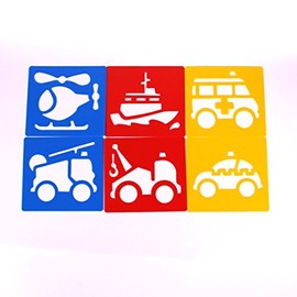 Plastic Public Services Art Stencils Set for Kids Drawing People Who Help Us Pack of 6 by BCreative ®