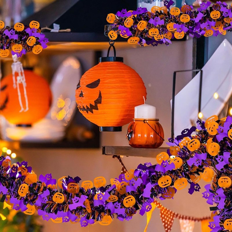 5Pcs Halloween Tinsel Garlands (Total Length 10m / 32.8ft)