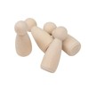 LUUFAN 20pcs Wooden Peg Dolls, Unfinished Wooden Female People Shape