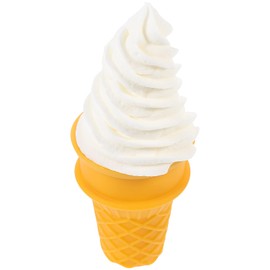 Tomaibaby Ice Cream Cone Toy Fake Ice Cream Toy Sweet Treats Toy Ice- cream Photo Prop Children Dessert Playset (White)