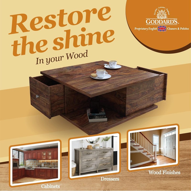 Goddard's Cabinet Makers Wax Spray, Wood Furniture Polish, Conditioner and