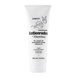 Sheet - Acondicionador Fortalecedor ProVitamina B5-250 ml - Desenredante hidratante liviano y reparador - Sin sal, sin sulfatos, sin siliconas; vegano