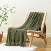 BATTILO HOME Army Green Throw Blanket for Sofa Couch Office