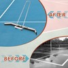 AIWFL 4.5FT Stainless Steel Sport Tennis Court Squeegee with Wheel,