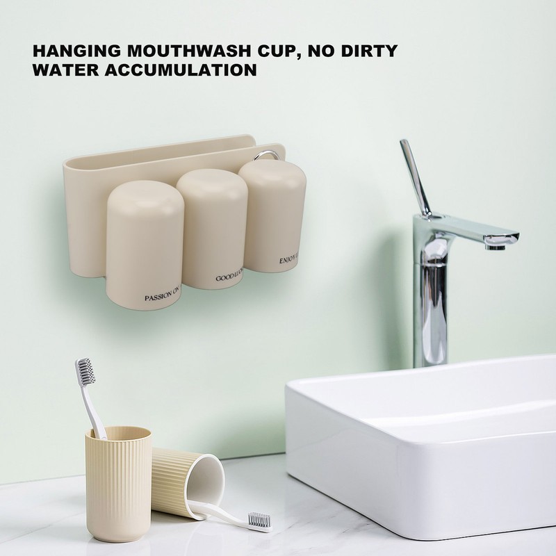 Toothbrush Holder Wall Mounted Multi Functional Toothbrush Toothpaste Dispenser for