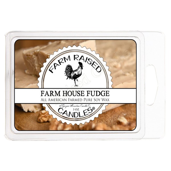Farm House Walnut Fudge - Plant Based Scented Wax Melts 6 Cubes 3 Ounces 100% Natural American Farm Wax. Great Stocking Stuffers. Scented Warmer Cubes