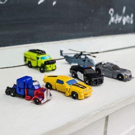 HAYUL 6 PCS Car Robot Toys, Mini Action Figure, Deformation Robot for Kids 5~12