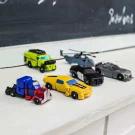 HAYUL 6 PCS Car Robot Toys, Mini Action Figure, Deformation Robot for Kids 5~12