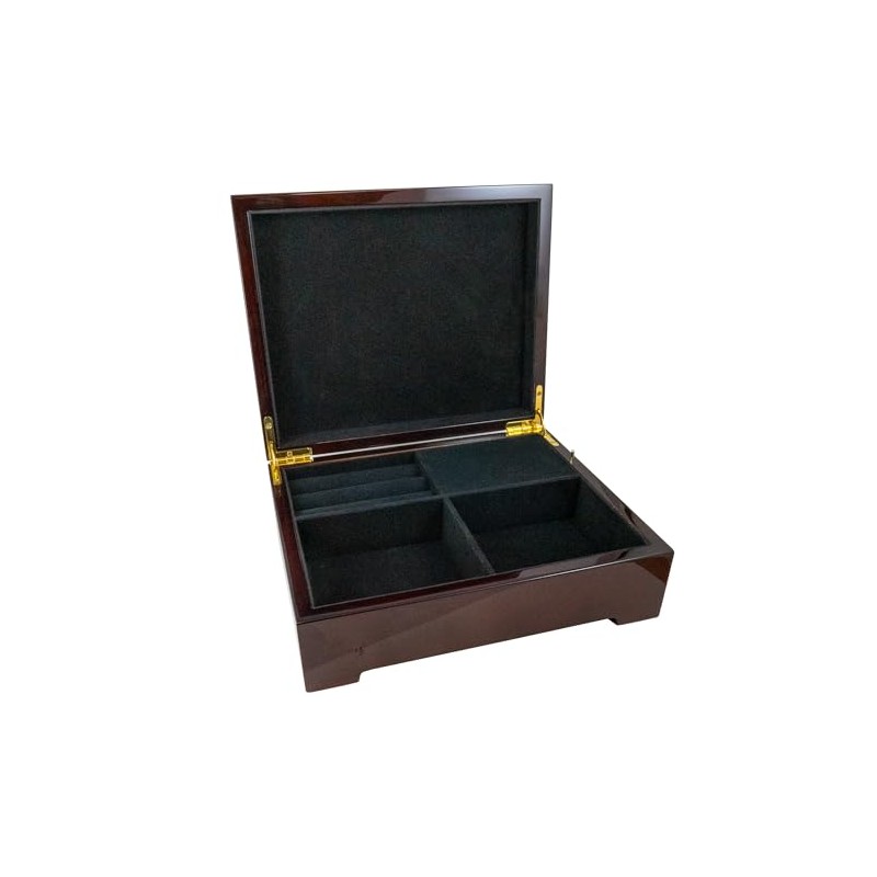 Caja de música musical de campo de trigo con cipreses