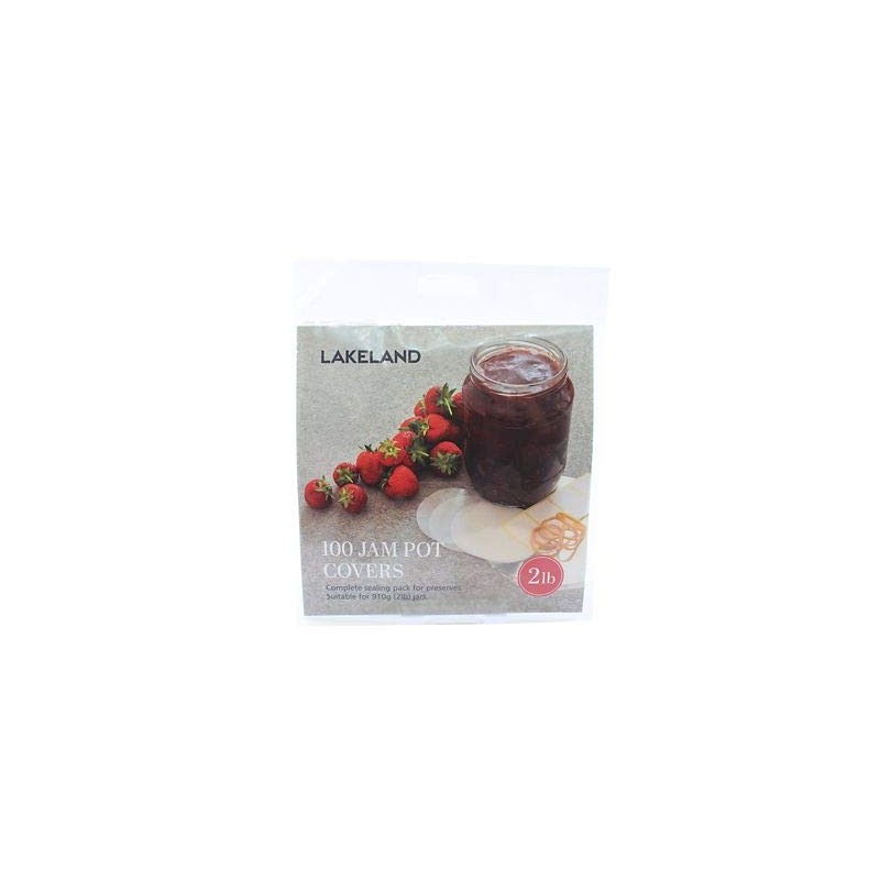 Lakeland 2lb Jam Jar Pot Covers, Waxed Circles, Bands &