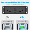 CCCEI Wall Mount Power Strip with USB Ports, Under Desk