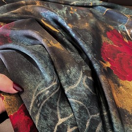 Weximil 100% Large Silk Feeling Scarf - Womens Long Satin Scarf Fashion Designer Scarf Lightweight Wraps 011