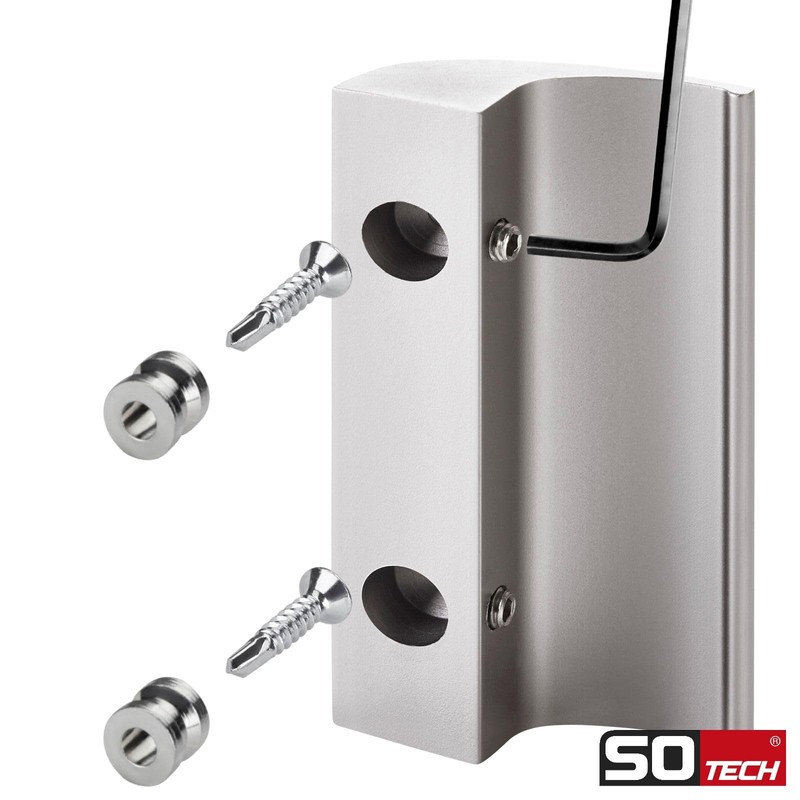SOTECH Seja II Balcony Door Handle Aluminium Stainless Steel Look