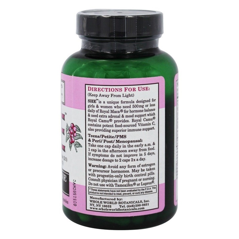 Whole World Botanicals She Mood & Hormone Support, 120 Veg