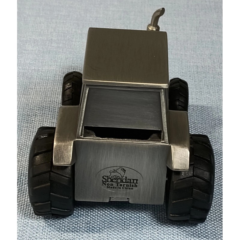 Creative Gifts International Tractor Bank Silver Farm Related Metal Vehicle