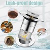 Zamety 2 x 2-in-1 Sink Plug Pop-Up, Hair Strainer Shower