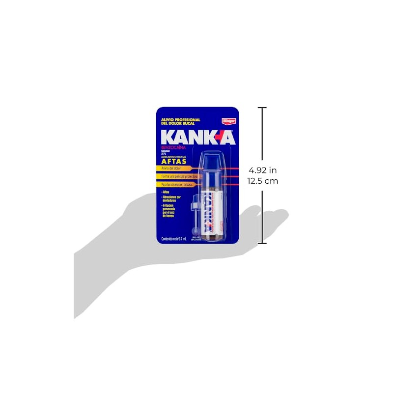 Kank-A Solución Bucal Aftas Benzocaína 20% Aplicador 9.7ml