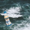 Out of the blue Wooden Lighthouse Decorative Item with LED