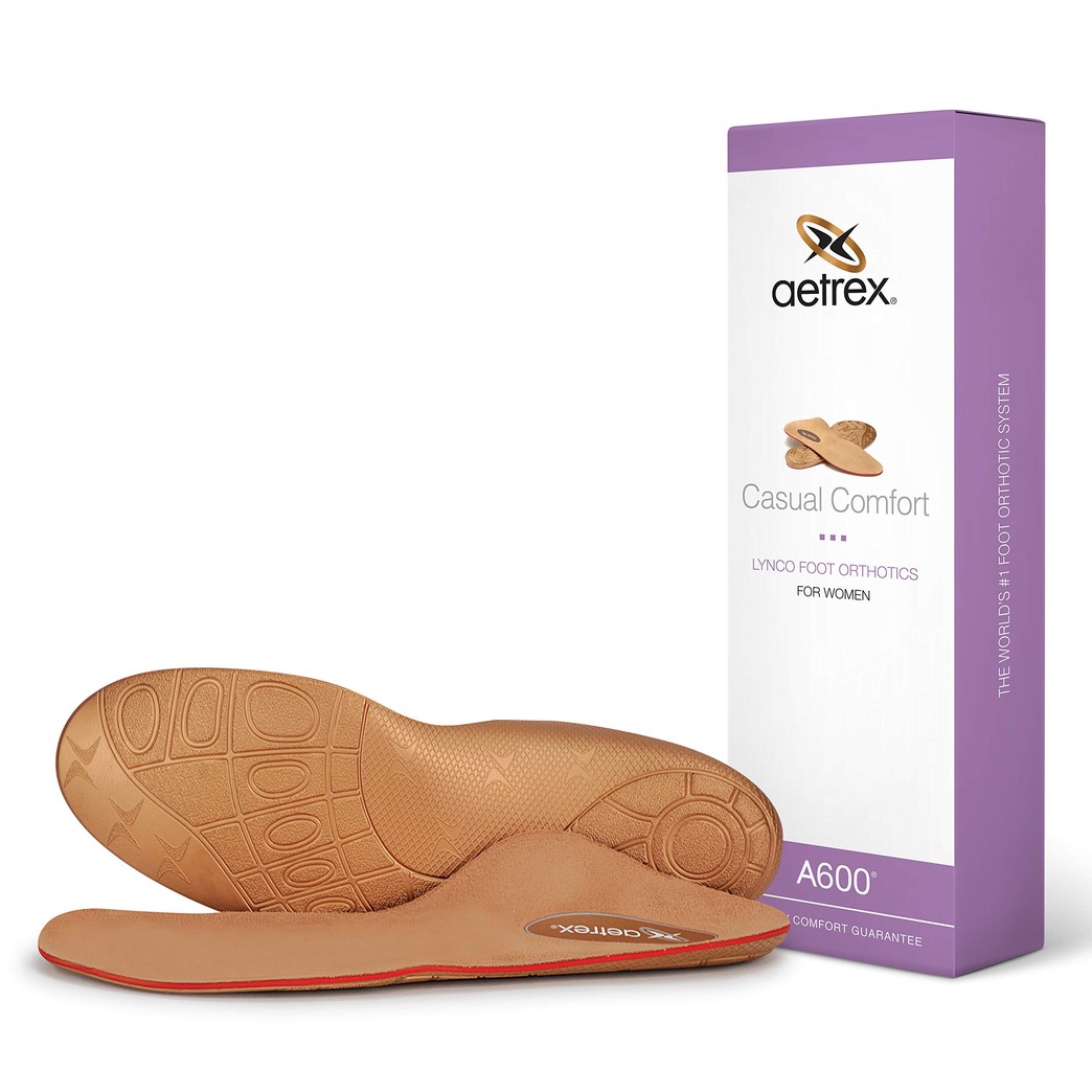 Aetrex Women's Casual Orthotics W/Memory Foam for All Day Arch Support, Comfort & Cushioning | Helps Relieve Foot, Knee & Back Pain & Improve Balance