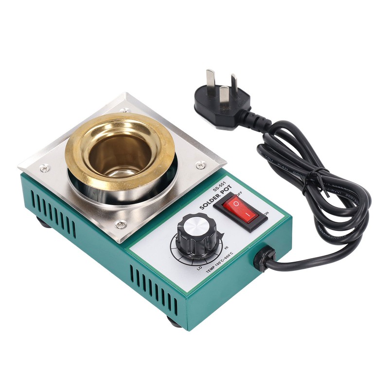 150W Round Solder Pot Stainless Steel Ti Plating Electronic Soldering