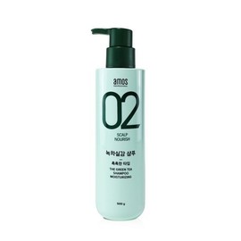 (NS Home Shopping) Amos Green Tea Real Feel Shampoo for Normal to Dry Hair 500g (Moisturizing Type) / (NS홈쇼핑)아모스 녹차실감 샴푸 중건성용 500g (촉촉한타입)