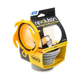 Camco Revolution RV Sewer Hose Bayonet Elbow | Features a Built-In Gasket for an Odor-Tight Connection, a 360-Degree Swivel for Easy Install, and Includes a 4-in-1 Adapter (39471)