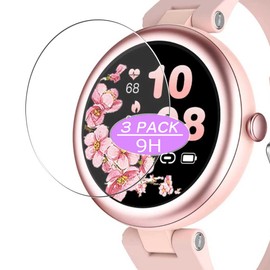 3 Pcs VacFun Glass Film, SHANG WING LYNN 1.09 Inch Tempered Glass Film Protective Film for Smartwatch Smartwatch Protective Glass Protective Film Compatible with Smartwatch Watch (Non Case Cover)