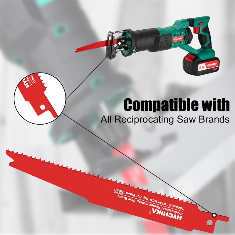 32 PCS Reciprocating Saw Blades, HYCHIKA Sabre Saw Blades, 10