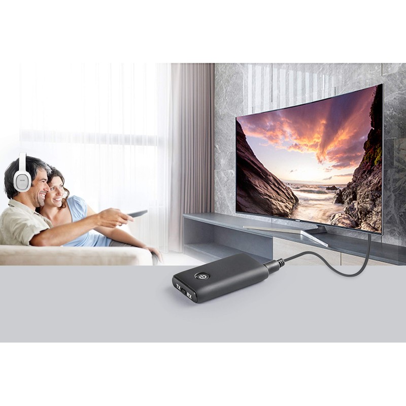 Bluetooth 5.3 Transmitter and Receiver, 2-in-1 3.5mm Wireless Audio Adapter,