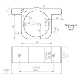 Holder for Dremel 4000, 4200 for Vise mounting PN DH-4000V