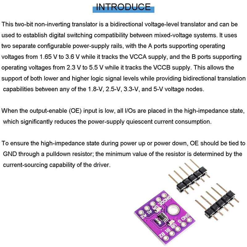 Youmile 2pcs TXS0102 2-Bit Bi-Directional Voltage Level Converter 2 Way