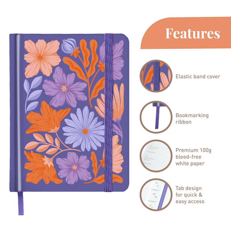 Rileys & Co. Password Book with Alphabetical Tabs, Password Keeper,