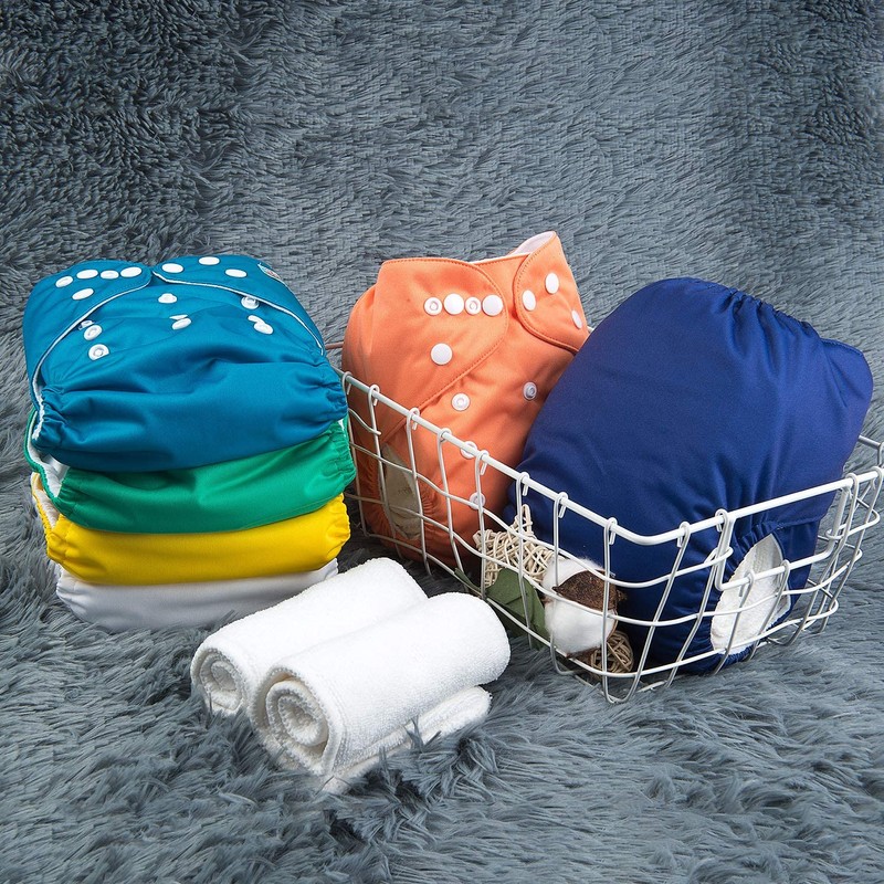 ALVABABY Baby Cloth Diaper 6 Pack with 12 Inserts One