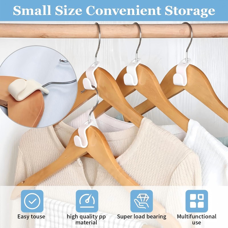 Hanger Connector Hooks, Space Saving Hangers for Closet Organizers, Storage