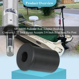 1 Pcs SP-14000 Boat Seat Rod Adapter Bushing, Converts 1.77 Inch Bases Accepts 3/4 Inch Boat Seat Pin Post, Fits for Attwood Swivl-Eze SP14000 Series 3/4 inch Pin Boat Seat Pedestal Kit